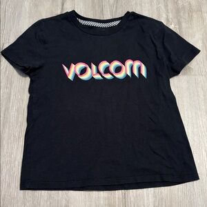 Volcom Black Tee with Vibrant Logo